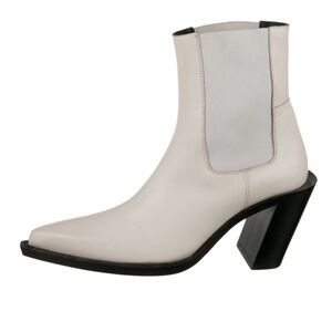 Acne White Heeled Boots